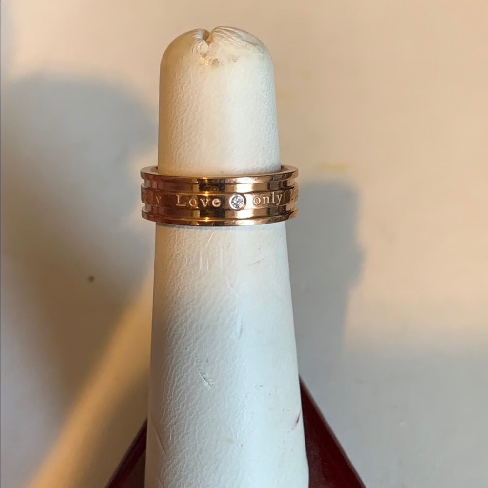 Only love only you rose gold color band